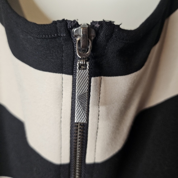 Kensie Dressy Black Beige Sleeveless Back Zip Peplum Stretch Mini Dress Size XXL - Picture 7 of 12